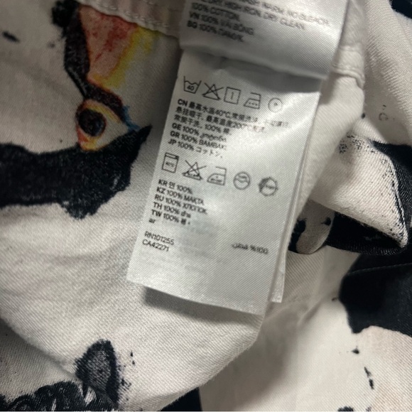 L.O.G.G. by H&M Small Button Down Tucan All Over Print Short Sleeve Shirt - Picture 7 of 8